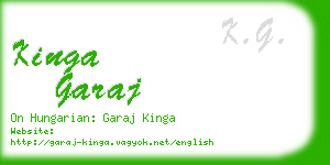 kinga garaj business card